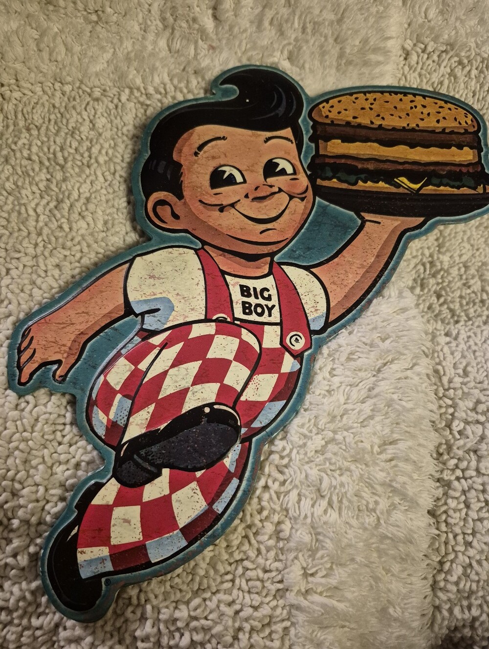 Classic Big Boy Burger Metal Sign